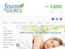 Tablet Screenshot of foamsource.com